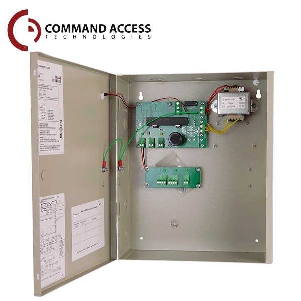 2A, 24V regulated PS w/boost circuitry for up to (2) electric latch pullback devices. Includes (2) s
